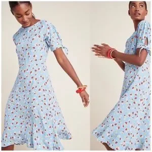 Faithfull the Brand Dresses Faithfull The Brand New Emilia Midi Dress Jasmine Floral Blue Xs Sz 2 Poshmark